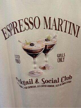 Espresso Martini Graphic Tee - Cream